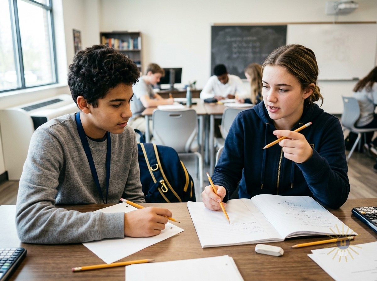 Students working together in a study group